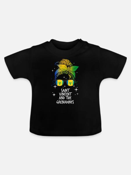 St. Vincent und die Grenadinen - Baby Bio-T-Shirt mit Rundhals - Schwarz