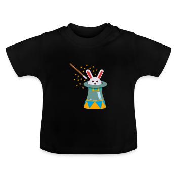 Lapin lapin lapin - T-shirt bio col rond Bébé - noir - Devant
