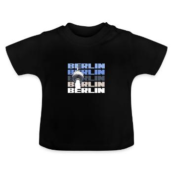 Tour de télévision de la capitale berlinoise - T-shirt bio col rond Bébé - noir - Devant