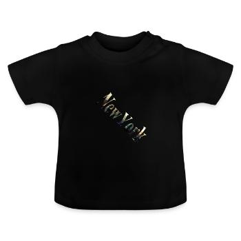 New York City SKYLINE NY - Baby Bio-T-Shirt mit Rundhals - Schwarz - Vorne
