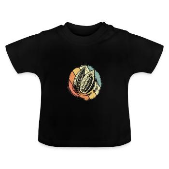 Chocolat - T-shirt bio col rond Bébé - noir - Devant