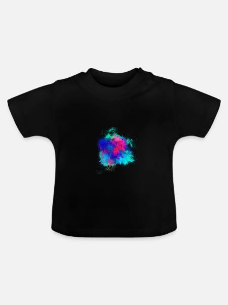 Explosion Feuerwerkskörper farbenfroh - Baby Bio-T-Shirt mit Rundhals - Schwarz