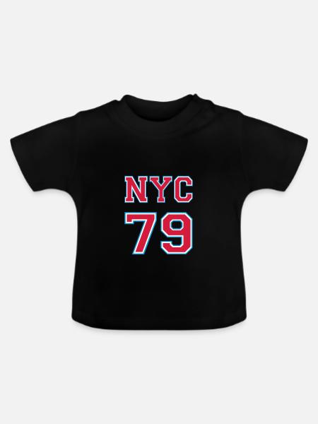 NYC 79 - Baby Bio-T-Shirt mit Rundhals - Schwarz