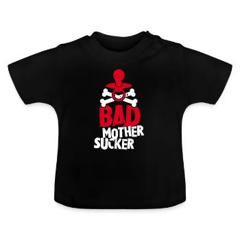 Evil Mother Sucker Baby Humour Sucette Métal - T-shirt bio col rond Bébé - noir - Devant