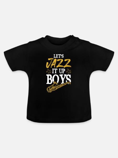 Jazz Musik - Baby Bio-T-Shirt mit Rundhals - Schwarz