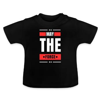Strength - Baby Organic T-Shirt with Round Neck - black - Front