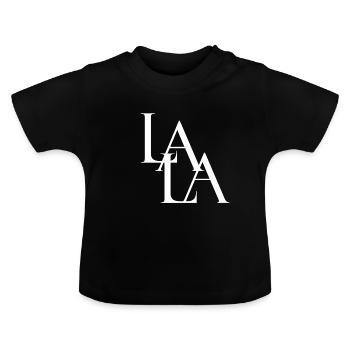 Mot Lala - T-shirt bio col rond Bébé - noir - Devant