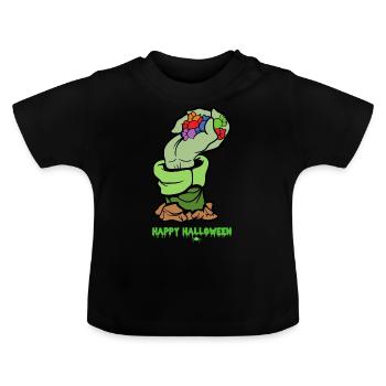 Halloween monstre Zombie Horreur Trick or Treat - T-shirt bio col rond Bébé - noir - Devant