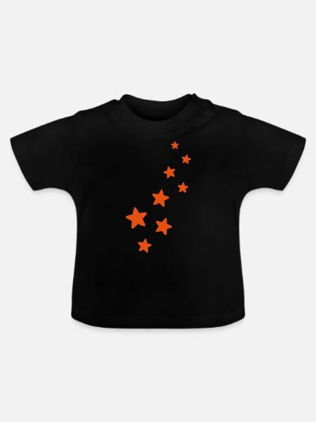 stars - Baby Bio-T-Shirt mit Rundhals - Schwarz