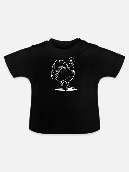 Thanksgiving - Baby Bio-T-Shirt mit Rundhals - Schwarz