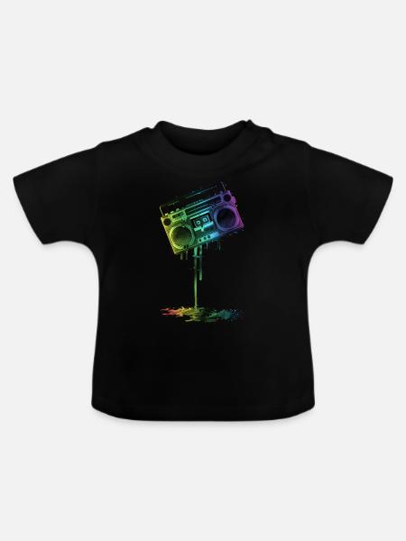 GUETTO BLASTER - Baby Bio-T-Shirt mit Rundhals - Schwarz