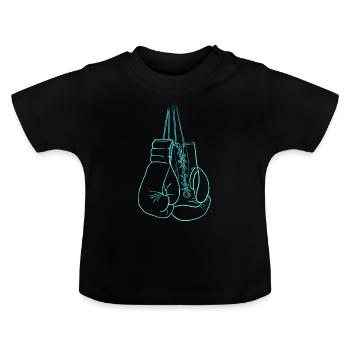 Boxing gloves - Baby Organic T-Shirt with Round Neck - black - Front
