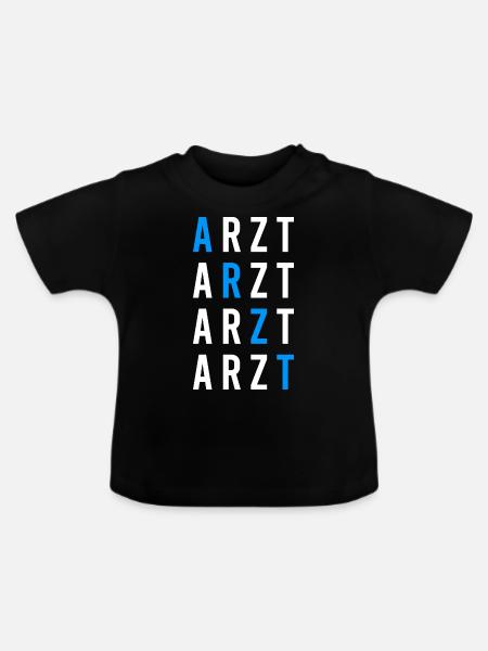 Arzt - Baby Bio-T-Shirt mit Rundhals - Schwarz