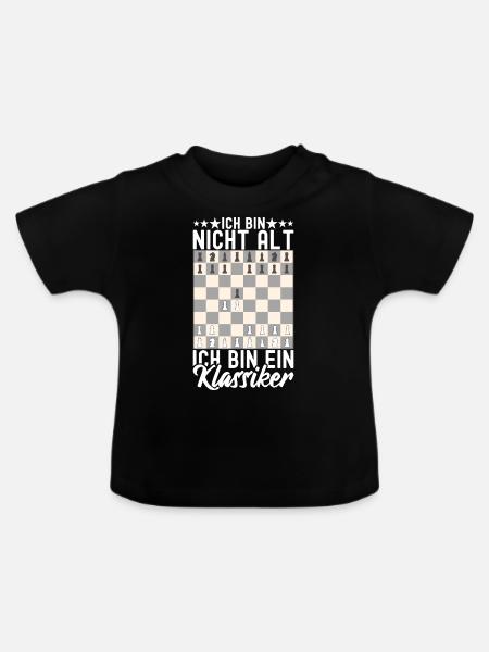 Schach Schachspieler - Baby Bio-T-Shirt mit Rundhals - Schwarz