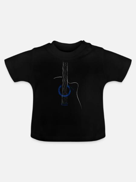 Akustische Gitarre - Baby Bio-T-Shirt mit Rundhals - Schwarz