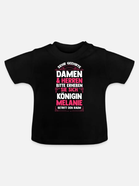 Melanie - Baby Bio-T-Shirt mit Rundhals - Schwarz