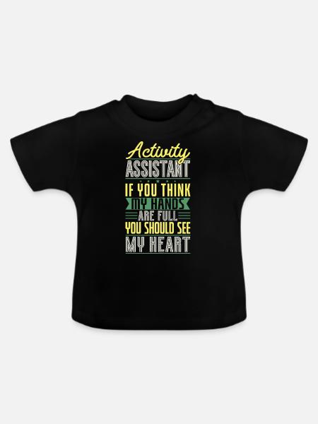 Activity Assistant Appreciation - Baby Bio-T-Shirt mit Rundhals - Schwarz