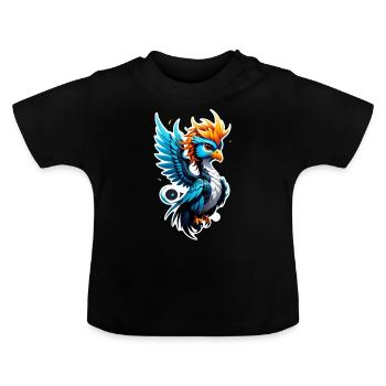 Phenix - Phoenix - Firebird - Baby Organic T-Shirt with Round Neck - black - Front