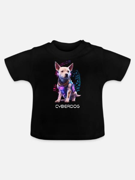 Cyber Dog - Baby Bio-T-Shirt mit Rundhals - Schwarz