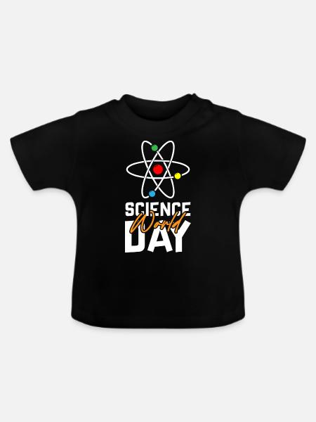 Science World Day - Baby Bio-T-Shirt mit Rundhals - Schwarz