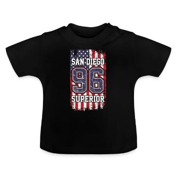 San Diego - T-shirt bio col rond Bébé - noir - Devant