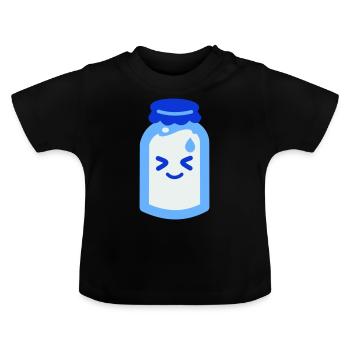 Sanshoku - Milch - Baby Bio-T-Shirt mit Rundhals - Schwarz - Vorne