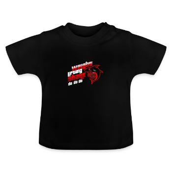 Gewicht heben Hai Do Do Do Geschenkidee - Baby Bio-T-Shirt mit Rundhals - Schwarz - Vorne