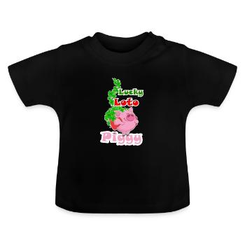 Lucky LOTO piggy - T-shirt bio col rond Bébé - noir - Devant
