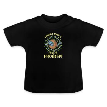 Israël Cuisine Charcuterie Saumon sur Bagel - T-shirt bio col rond Bébé - noir - Devant