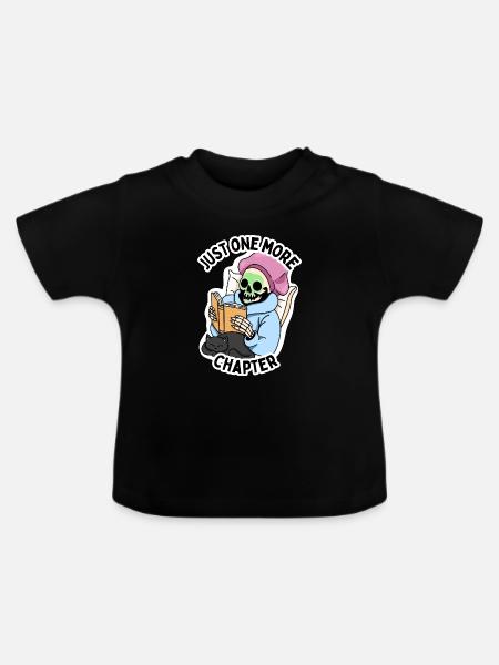 Lesestunde für Buchliebhaber - Baby Bio-T-Shirt mit Rundhals - Schwarz