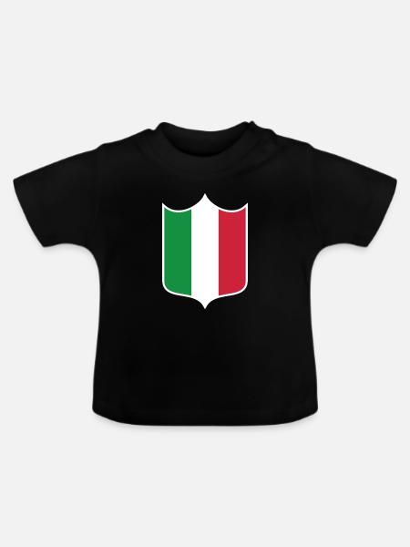 Italien - Baby Bio-T-Shirt mit Rundhals - Schwarz