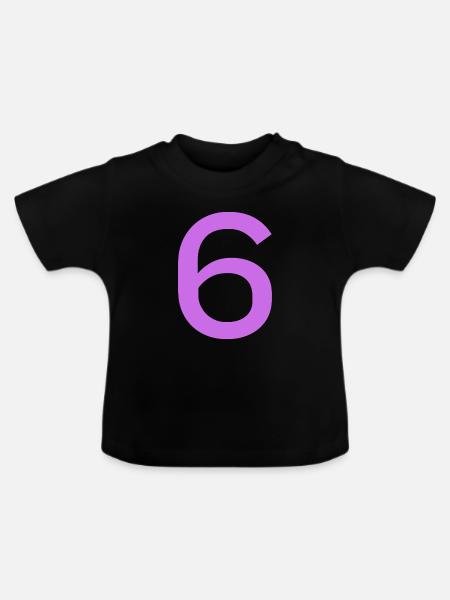 6 - Baby Bio-T-Shirt mit Rundhals - Schwarz