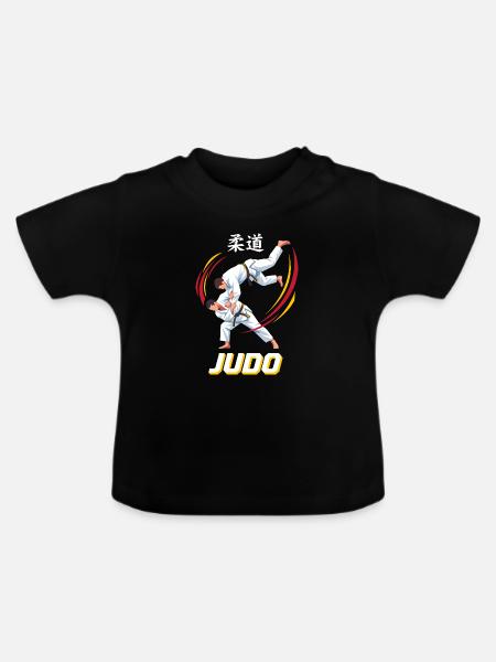 Judo Schulterwurf Kampfkunst - Baby Bio-T-Shirt mit Rundhals - Schwarz
