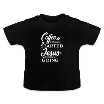 Verset biblique dictons chrétiens cadeau bible jésus - T-shirt bio col rond Bébé - noir - Devant