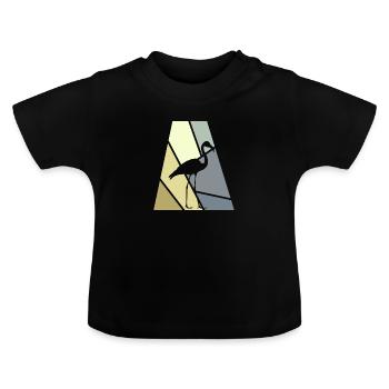 Flamingo Flamingos Exotisch - Baby Bio-T-Shirt mit Rundhals - Schwarz - Vorne