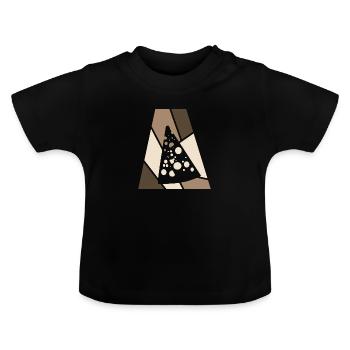 Kaas Muis Muis - Baby biologisch T-shirt met ronde hals - zwart - Voor