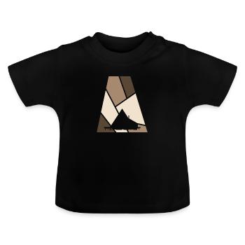 Maison moderne Glamping - T-shirt bio col rond Bébé - noir - Devant