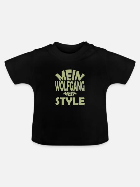 Wolfgang - Baby Bio-T-Shirt mit Rundhals - Schwarz