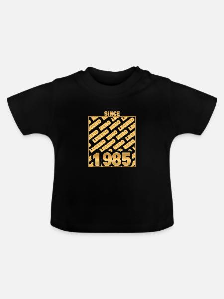Hero 1985 - Baby Bio-T-Shirt mit Rundhals - Schwarz