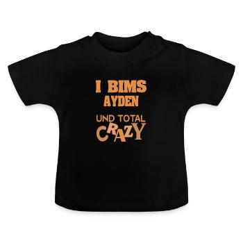 Crazy Außergewöhnlich Ayden - Baby Bio-T-Shirt mit Rundhals - Schwarz - Vorne