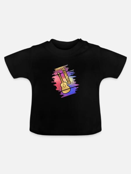 Gitarre Connor - Baby Bio-T-Shirt mit Rundhals - Schwarz