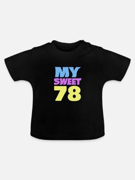 78 - Baby Bio-T-Shirt mit Rundhals - Schwarz