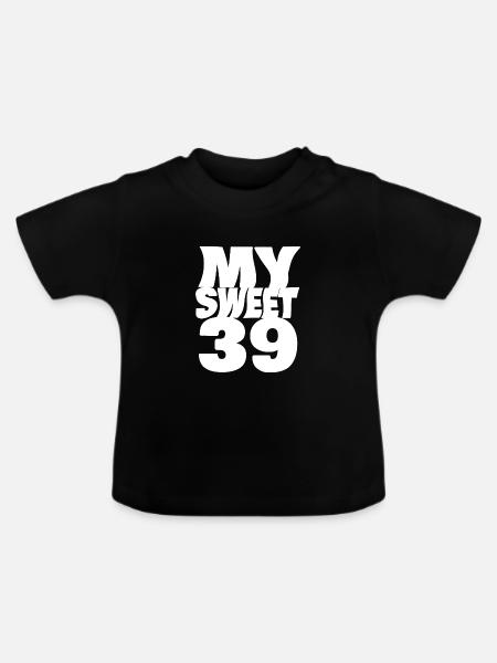 39 - Baby Bio-T-Shirt mit Rundhals - Schwarz