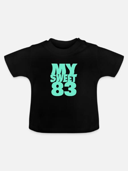83 - Baby Bio-T-Shirt mit Rundhals - Schwarz