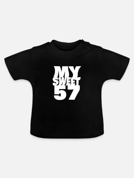 57 - Baby Bio-T-Shirt mit Rundhals - Schwarz