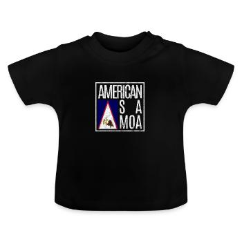 American Samoa - Baby Organic T-Shirt with Round Neck - black - Front