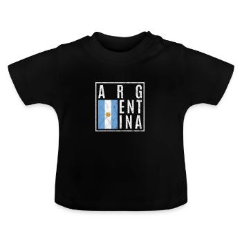 Argentine - T-shirt bio col rond Bébé - noir - Devant