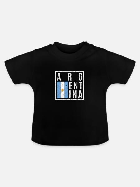 Argentinien - Baby Bio-T-Shirt mit Rundhals - Schwarz