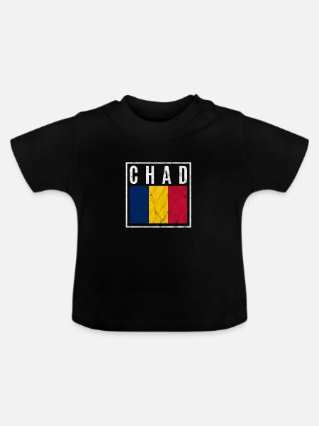 Tschad - Baby Bio-T-Shirt mit Rundhals - Schwarz