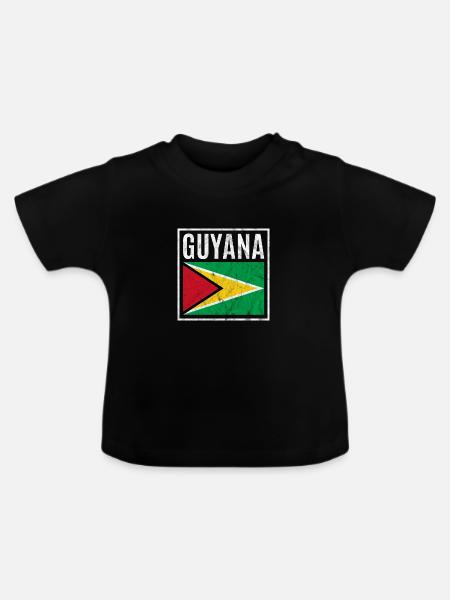 Guyana - Baby Bio-T-Shirt mit Rundhals - Schwarz